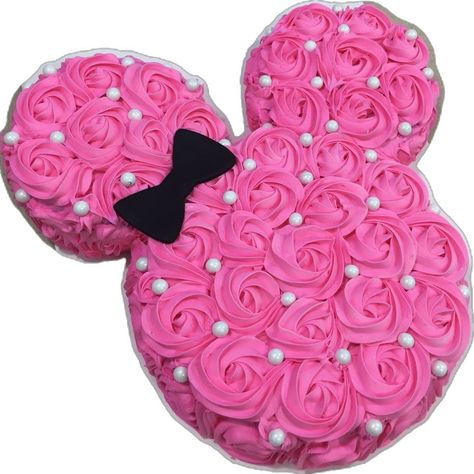 Minnie Mouse Pull Apart Cake, Minnie Mouse Pull Apart Cupcakes, Minnie Mouse Cookie Cake, Minnie Mouse Head Cake, Simple Minnie Mouse Cake, Minnie Mouse Cupcake Cake, Birthday Foods, Minnie Mouse Birthday Ideas, Minnie Mouse Cakes