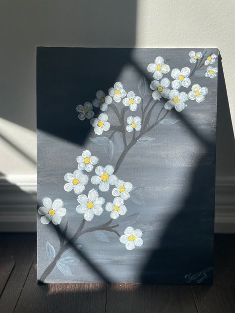 Easy Canvas Painting For Home Decor, Easy Backgrounds To Paint Canvas Ideas, Canvas Painting Western, Cute Paintings On Small Canvas, Basic Painting Ideas On Canvas, Painting Ideas On Canvas Flowers Easy, Birthday Canvas Painting Ideas, Simple Floral Painting Ideas, Ideas To Paint On Canvas Easy