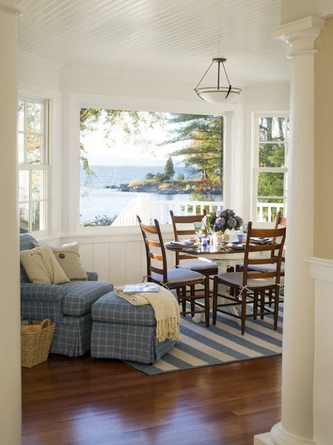 Lounge Kitchen, Nautical Bedroom, Coastal Interior, Lakeside Cottage, Fantasy Rooms, Casa Country, Cabin Vacation, Oyster Bay, Style Cottage