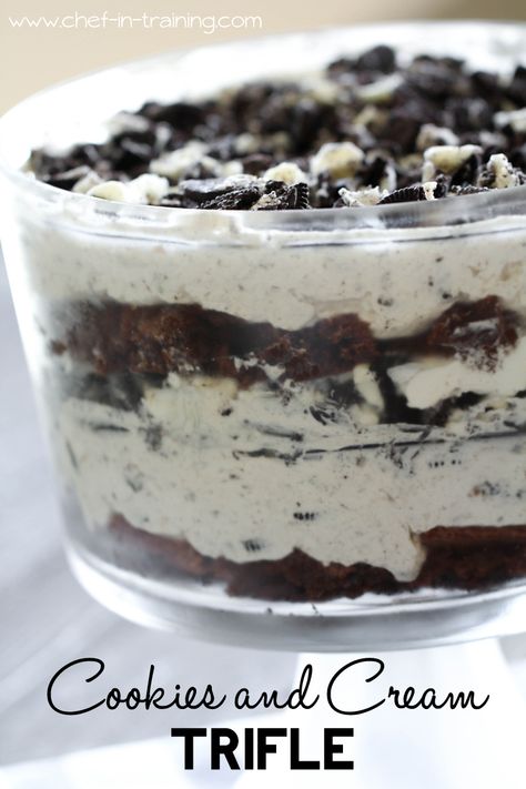 Spaghetti Eis Dessert, Oreo Trifle, Oreo Treats, Dessert Oreo, Trifle Desserts, Dessert Party, Trifle Recipe, Good Eat, Oreo Cheesecake