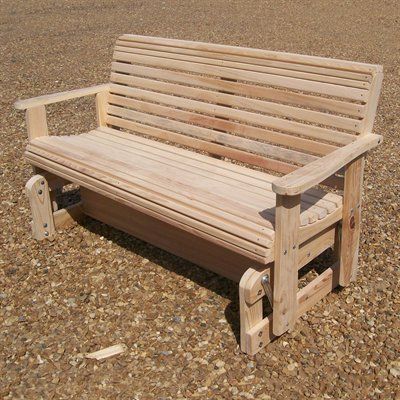 LA Cypress Swings Patio Bench Outdoor Rollback Glider Patio Benches, Pallet Chair, Cypress Wood, Picnic Bench, Patio Bench, Bench Plans, Garden Bench, Outdoor Bench, Porch Swing