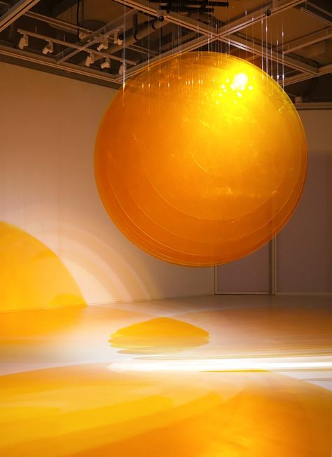 vincent leroy immerses a floating black nebula into new wuhan k11 art space Uv Art, Immersive Installation, Orange Sunrise, Kinetic Art, Sun Art, Light Sculpture, Installation Design, Art Space, White Noise