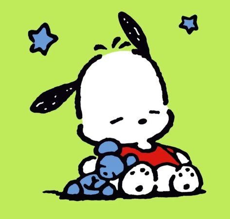 Pochacco is asleep Snoopy And Pochacco, Pochacco Computer Wallpaper, Pixel Art Cartoon Characters, Pochacco Tattoo, Pochacco Aesthetic, Pochacco Pfp, Pochacco Icons, Garfield Images, Sanrio Pochacco