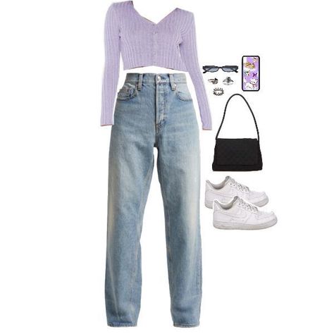 Lilac Outfits, Skateboard Style, Vestiti Edgy, Teen Fashion Outfits, Mode Inspiration, Polyvore Outfits, Retro Outfits, Looks Vintage, Mode Outfits