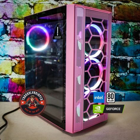 AMD Ryzen 5 1600, 16 GB DDR4 RAM, Nvidia GTX 1060, 1 TB hard drive, ATX/MicroATX B450 motherboard, and Windows 10. Features ARGB LED rings, tempered glass, and USB wireless adapter. Designed for 1080p gaming, can play all the latest games, such as: Fortnite, GTA V, Valorant. Ships in 4 days with 4-9 day free delivery. No peripherals included; component appearance may vary. 14-day return if unopened; user errors incur a 50% restocking fee. Buyers cover return shipping. Sells For $550.00. Pink Pc, Cheap Pc, Light Games, Gaming Desktop, Gaming Pcs, Hard Disk Drive, Latest Games, Desktop Pc, Hard Disk