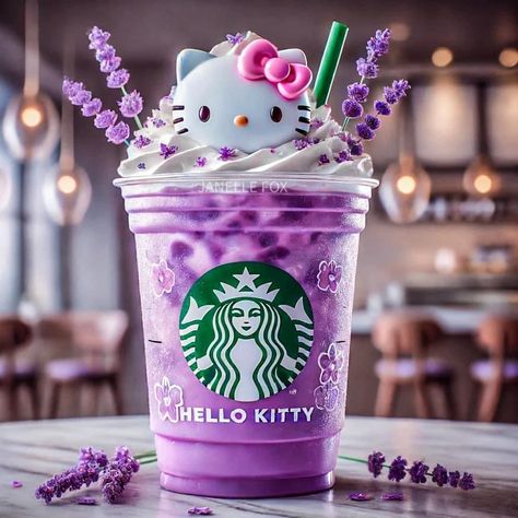 Pretty Screensavers, Blue Snacks, Kimberly Ann, Hello Kitty House, Screen Art, Hello Kitty Backgrounds, Disney Character, Starbucks Drinks, Starbucks Coffee