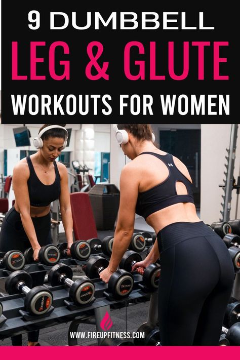 🔥 9 Dumbbell Leg & Glute Workouts 🏋️‍♀️ for Women Glute Workouts For Women, Morning Workout At Home, Dumbbell Leg Workout, Routines For Women, Glute Workout Routine, Glute Workout Women, Glute Workout Gym, Dumbbell Workout At Home, Glute Workouts