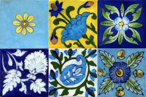 These are Jaipur hand drawn baked tiles. Jaipur Tiles, Jaipur, Digital Painting, Hand Drawn, How To Draw Hands