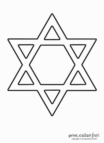 What the Jews had to wear or else they would be killed- The Star of David Hanukkah Art, The Star Of David, Shape Coloring Pages, Star Outline, Star Coloring Pages, Printable Star, Jewish Star, Easy Coloring Pages, Family Holidays