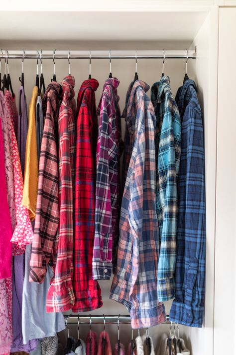 How To Bleach Flannels Diy, Diy Bleached Flannel, Bleach Flannel Shirt Diy, Old Flannel, Flannel Shirt Refashion, Pink Flannel Shirt, Shirt Storage, Refashioned Clothing, Bleached Flannel Shirt