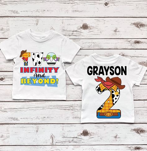 Buzz Birthday, Beyond Birthday, Woody Birthday, Toy Story Shirt, Birthday Boy Shirts, Toy Story Birthday, Toy Story Party, Sister Shirts, To Infinity And Beyond