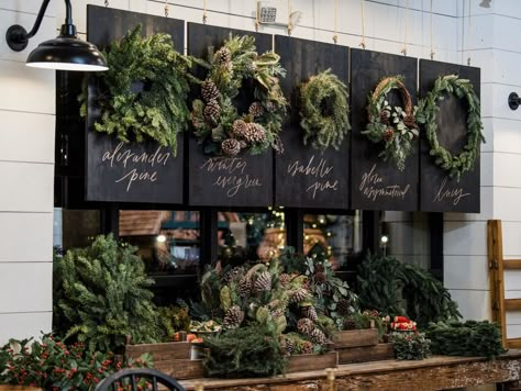 Joanna Gaines' Magnolia Market Holiday Installation Will Leave You Speechless. #JoannaGaines #Magnolia #holiday #decor #christmas #ideas #southernliving Holiday Installation, Magnolia Christmas Decor, Joanna Gaines Christmas, Magnolia Decor, Flower Shop Interiors, Shop Displays, Magnolia Market, Flower Shops, Holiday Market