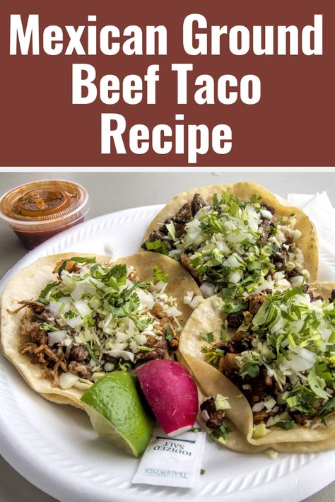 Authentic Mexican Ground Beef, Ground Beef Taco Recipe, Taco Meat Seasoning, Beef Taco Recipe, Taco Recipes Ground Beef, Taco Recipes Mexican, Mexican Ground Beef, Beef Taco Seasoning, Ground Beef Taco