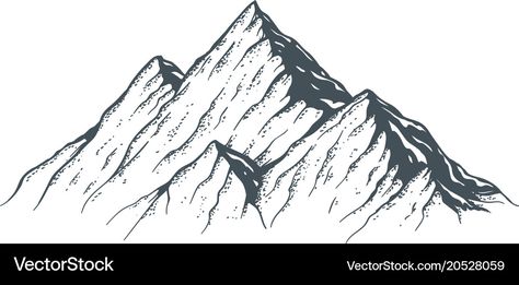 Mountain Vector, Mountain Sketch, Mountain Drawing, Mockups Design, Simple Illustration, Cartoon Drawing, Free Vector Graphics, Mockup Design, Vector Graphics