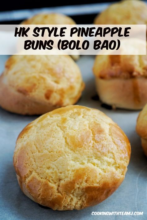 We've tested numerous Pineapple Bun recipes to come up with this master recipe. Not only is the bun fluffy and soft, but the buttery cookie crust is sweet and crunchy. Bolo Bao, Pineapple Buns, Bao Recipe, Chinese Pastry, Pineapple Cookies, Pineapple Bun, Cream Custard, Buttery Cookies, Bun Recipe