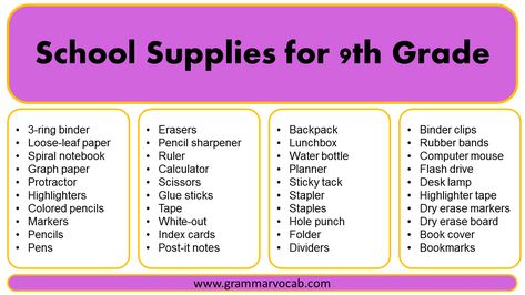 As a ninth-grader, starting a new school year can be both exciting and daunting. With new teachers, new classmates, and new subjects, there are a lot of changes to navigate. One of the most important aspects of starting the year off on the right foot is making sure you have all the necessary school supplies. … List of School Supplies for 9th Grade Read More » Grade 9 School Supplies List, 9th Grade School Supplies List, List Of School Supplies, Starting A New School, School Supplies Highschool, Homeschool Field Trips, Ninth Grade, Card Printer, Scientific Calculator