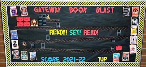 Donkey Kong Bulletin Board, Library Ideas, Book Fair, Donkey Kong, Board Ideas, Bulletin Board, Bulletin Boards, School Stuff, Video Game