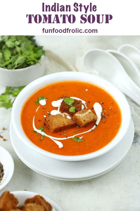 Masala Corn, Soup Recipes Healthy, Creamy Tomato Soup Recipe, Prawn Dishes, Soup Creamy, Cheesy Potato Soup, Soups Recipes, Tomato Soup Easy, Veg Soup