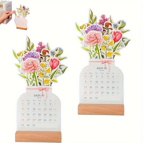 Calendar Creative, Creative Vase, Monthly Calendar Planner, Calendar Planner, Month Calendar, Desk Calendar, Monthly Calendar, Desk, Vase