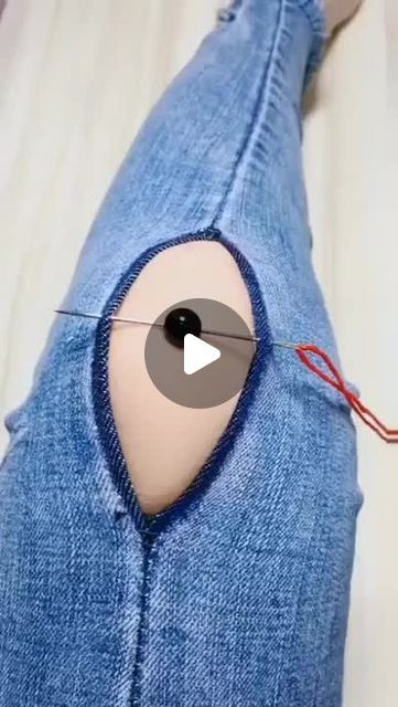 Fix Ripped Jeans, Jeans Sewing, Beading Crafts, Sewing Tips, Ripped Jeans, Beading, Repair, Sewing, The Originals