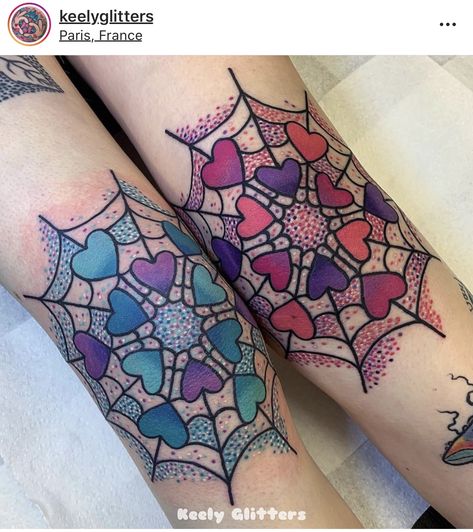 Cute Halloween Tattoos, Spider Web Tattoo, Hippie Tattoo, Rainbow Tattoos, Web Tattoo, Retro Tattoos, Tough Cookie, Glitter Tattoo, Tattoo Designs For Girls