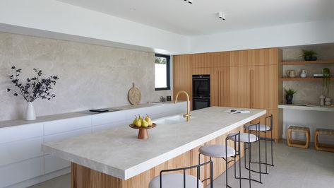 Kitchen Benchtops, 5 Bedroom House, Furnishings Design, Wall Cladding, Neutral Colour Palette, Stone Tiles, Mold And Mildew, Kitchen Countertops, Brisbane