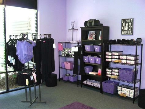 Dancewear  area ideas Dance Studio Changing Room, Dance Studio Office Ideas, Dance Studio Design Interiors Decor, Dance Studio Locker Room, Dance Studio Waiting Room, Dance Studio Organization, Dance Studio Waiting Area, Dance Studio Reception Area, Dance Store Ideas