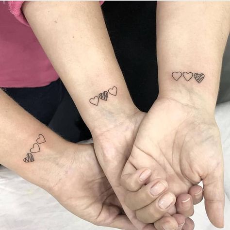 Three Sister Tattoos, Partner Tattoos, Sisters Tattoo, Brother Tattoos, Matching Sister Tattoos, Sibling Tattoos, Bff Tattoos, Парные Тату, Friendship Tattoos