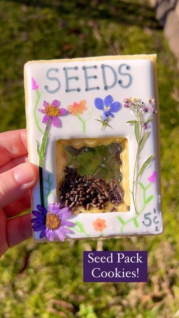 Seed Packet Cookies, Bug Party, Seed Pack, Nyt Cooking, Cottage Core Aesthetic, Buzzfeed Food, Seed Packets, Cookie Art, Fun Food