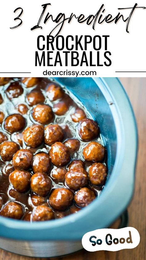 Our 3 Ingredient Crock Pot Meatballs are so good! Simply mix grape jelly and barbecue sauce in your slow cooker, toss in frozen meatballs, and let them cook on high for 3 to 3.5 hours. The result? A tangy, sweet, and savory treat that’s perfect for any gathering or a simple weeknight snack. Crock Pot Snacks Appetizers, Crock Pot Meatballs Grape Jelly, Crock Pot Frozen Meatballs, Meatballs Crockpot Grape Jelly, Crock Pot Meatball Recipes, Crock Pot Bbq Meatballs, Crockpot Frozen Meatballs, Gathering Snacks, Grape Jelly Meatballs Crockpot