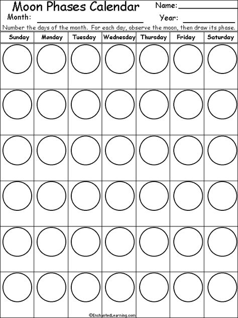 moon phases calendar for kids - Yahoo Image Search Results Moon Phase Chart, Moon Wallpaper, Calendar Worksheets, Moon Activities, Moon Phase Calendar, Moon Calendar, First Grade Science, 1st Grade Science, Earth And Space Science