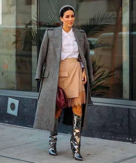 Alexandre Vauthier Boots, Tamara Kalinic, 2020 Street Style, Fashion Newsletter, Top Street Style, Blogger Street Style, New York Fashion Week Street Style, Street Style Shoes, Nyfw Street Style