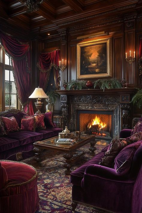 Victorian Homes Interior Living Room, Old English Interior, Ornate Lamps, Old Money Homes, Old Money Living Room, Old World Living Room, Opulent Decor, Country French Living Room, Crystal Decanters