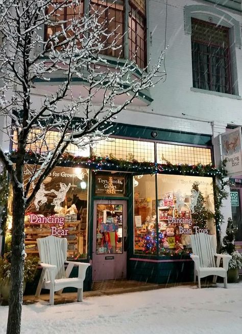 Snow outside the delightful Dancing Bear in Sturgeon Bay, Door County, Wisconsin. Door County Wisconsin Winter, Door County With Kids, Door County Wisconsin Summer, Door County Wisconsin Dog Friendly, Wisconsin Winter, Snow Outside, Bay Door, Door County Wi, Sturgeon Bay