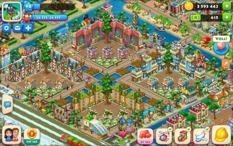 Township Game Layout Ideas Level 40, Township Game Layout Ideas, Town Ship Design, Game Layout, Game Decor, Farm Layout, City Farm, Ship Design, Hay Day