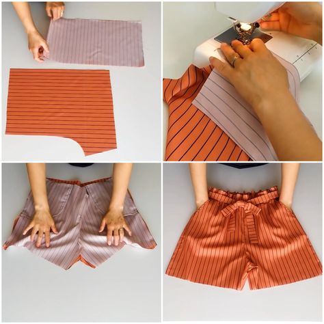 MetDaan Tips - No need to go shopping when you can make your own short pants Pants Tutorial, Pants For Summer, Korean Pants, Sewing Shorts, Best Job, A Line Shorts, Orange Fabric, Lucky Day, The Fence