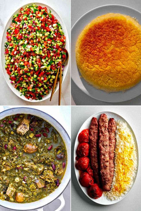 Persian Recipes Iranian, Persian Dinner Recipes, Persian Food Traditional, Iranian Food Recipes, Persian Appetizers, Iran Food Persian Recipes, Sephardic Recipes, Persian Vegan, Persian Food Recipes