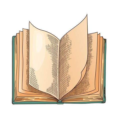 Old Book Drawing, Cute Book Icon, Open Book Aesthetic, Books Illustration Art, Picture Of A Book, Old Open Book, Open Book Illustration, Old Book Illustration, Open Book Drawing