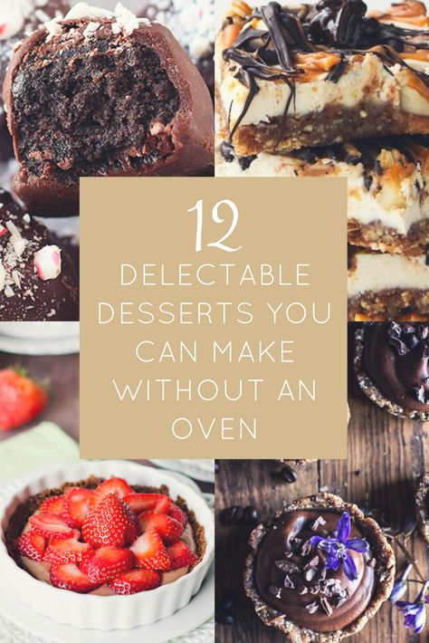 Oven Free Desserts, Easy Toaster Oven Desserts, Things To Bake Without An Oven, Food To Make Without An Oven, Easy Stove Top Desserts, No Fridge Desserts, Deserts Without Oven, Toaster Oven Cake Recipes, Stove Top Dessert Recipes