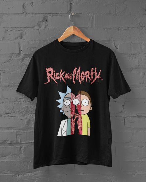 Rick And Morty Tshirt, Rick And Morty Shirt, Trendy Graphics, Kiss Outfits, Ropa Upcycling, Get Schwifty, Rick Y Morty, Tshirt Funny, Shirt Collection