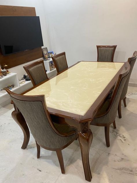 Wooden Table Design Dining Rooms, Daining Tebel Design Morden, Daining Tebel Design Simple, Table Chair Design, Latest Dining Table Designs, Metal Leg Dining Table, Wooden Dining Table Modern, Latest Dining Table, Modern Dining Room Table