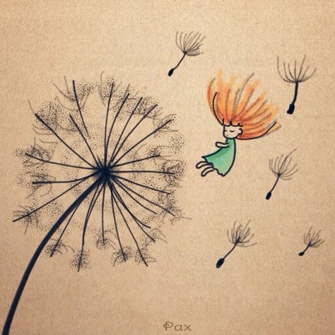 Dandelion Drawing Watercolor, Winter Drawing, Dandelion Drawing, Drawing Music, Winter Drawings, Dandelion Art, Free Wall Art, Free Printable Wall Art, Pencil Drawings Easy