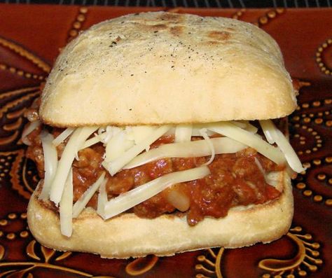 Lainie s Sloppy Joes. These are pretty much fantastic! I made them for lunch today. Sloppy Joe Mix, Paleo Barbecue Sauce, Loose Meat Sandwiches, Gumbo Soup, Chicken Gumbo, Sloppy Joes Recipe, Gumbo Recipe, White Castle, Ciabatta Bread