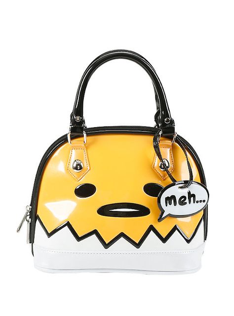 Loungefly Gudetama Big Face Dome Bag, Sanrio Gudetama, Sanrio Bag, Dome Bag, Lazy Egg, Cute Food Drawings, Japan Trip, Unique Purses, Big Face, Arm Candy