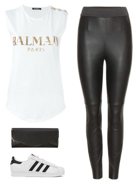 "Balmain Tshirt" by rusinn ❤ liked on Polyvore featuring adidas, J. Furmani, Dolce&Gabbana and Balmain Balmain Tshirt Women Outfit, Dress Shirt Outfit Women's, Dress Shirt Outfit, Board Outfit, Shirt Dress Outfit, Gorgeous Style, Tshirt Women, Vacation Planning, Summer Fashion Trends