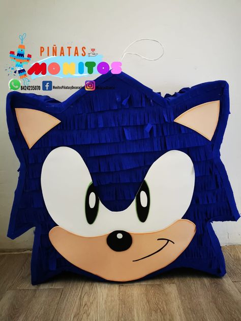 Sonic The Hedgehog Pinata, Sonic Pinata, Sonic Birthday Party, Princess Jasmine Birthday Party, Birthday Clown, Sonic Birthday Parties, Hedgehog Birthday, Sonic Party, Piñata Ideas