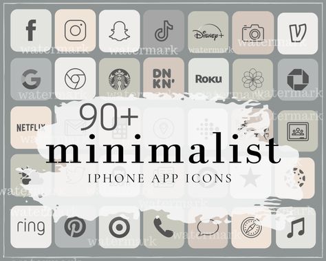 Free Aesthetic Iphone App Icons, App Aesthetic, Iphone App Icons, Camping Vintage, Surf Vintage, Etiquette Vintage, App Background, Minimalist Icons, Free Aesthetic