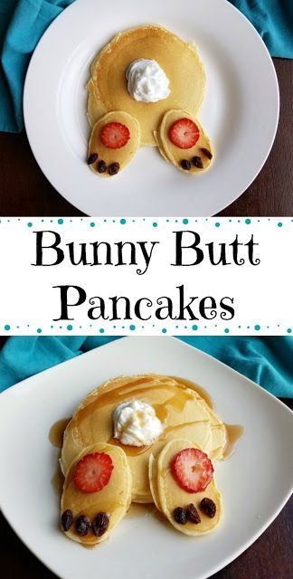 Easter Lunch Table, Easter Pancakes, Easter Bunny Pancakes, Bunny Pancakes, Savory Cakes, Homemade Pancake Recipe, Easter Snacks, Easter Breakfast, Easter Desserts