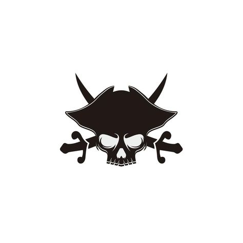 Pirate skull logo. head of skeleton and sabers. pirate symbol. Vector illustration Pirates Symbols, Pirates Logo Design, Pirate Logo Design, Pirate Icon, Pirate Vector, Skeleton Logo, Pirate Logo, Pirate Symbols, High Af