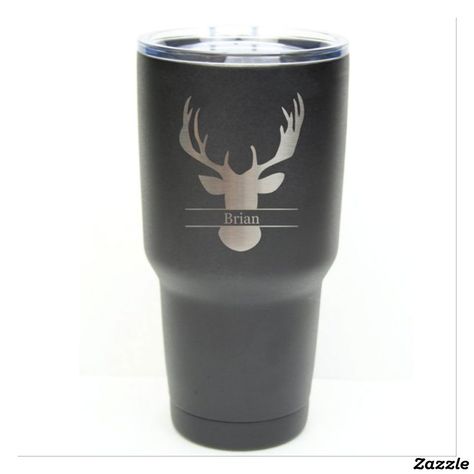 Yeti Vinyl Ideas, Vaso Yeti, Antler Projects, Personalize Yeti, Yeti Cup Designs, Lolli And Pops, Birthday Gifts For Boyfriend Diy, Deer Hunter, Vinyl Tumblers